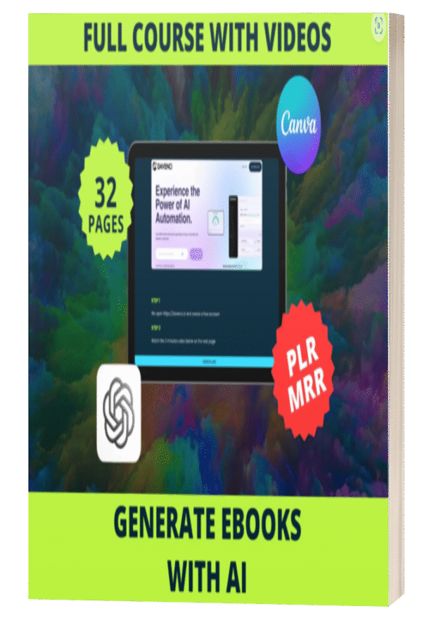 New Generate a complete eBook with AI, step-by-step Masterclass with videos