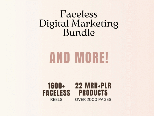 22 Faceless Digital Marketing MRR Products, Faceless Marketing, DFY, Master Resell Rights - Image 2