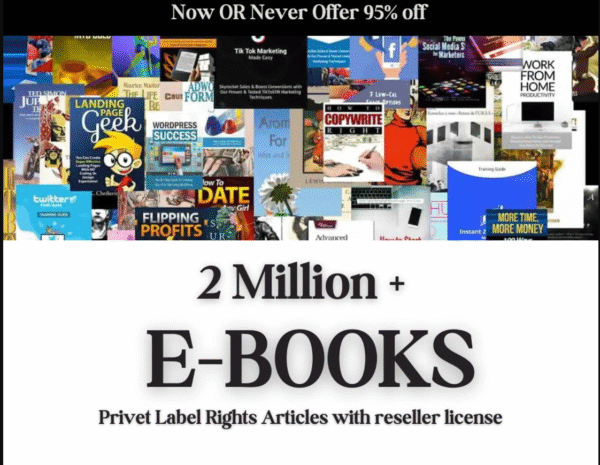 2 Million+ Ebooks + 2 Million PLR Articles Bonus with reseller rights | 2M Ebooks bundle - Image 4
