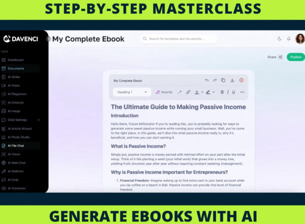 New Generate a complete eBook with AI, step-by-step Masterclass with videos - Image 6