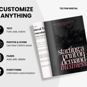 Print On Demand Business Guide | DFY POD eBook | Earning Passive Income on Auto-Pilot